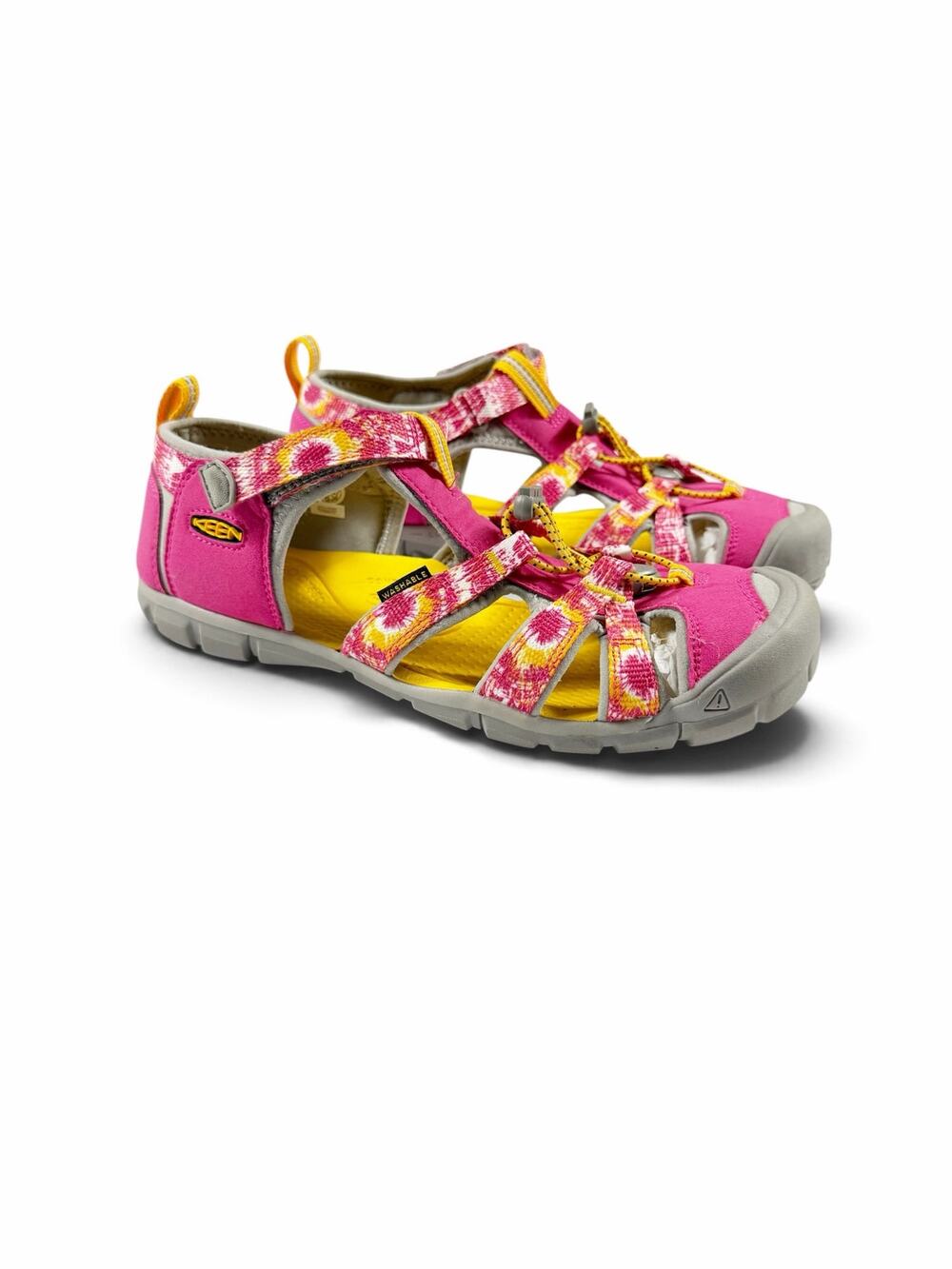 KEEN Seacamp II CNX Pink Multi Yellow Water Sandals Youth 7